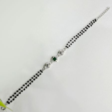 Handcrafted 92.5 Sterling Silver Stylish Dual Layer Bracelets